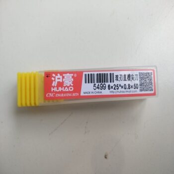 Huhao CNC Engraving Bit - 6mm Shank, 25 Degree, 0.8mm Tip, 50mm Cutting Depth