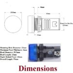 Indicator Light for 22 mm Panel Cutout Diameter, Screw Terminals, Blue