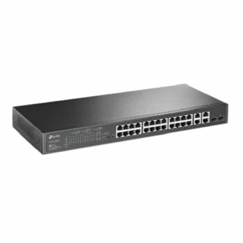 JetStream 24-Port 10/100Mbps + 4-Port Gigabit Smart Switch with 24-Port PoE+ - TPLINK TL-SL2428P