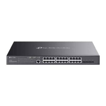 Omada 24-Port Gigabit and 4-Port 10GE SFP+ L2+ Managed Switch with 24-Port PoE+ - TPLINK TL-SG3428XMP
