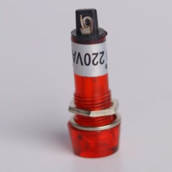 Red Panel Light for 10 mm Panel Cut-out Diameter with Lug Terminals