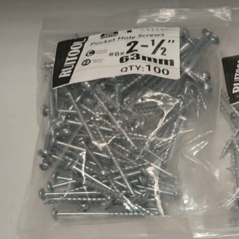 Ruitool 2-1/2 inch Pocket Hole Screws - 100pcs