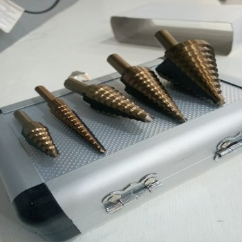 High Speed Steel Multidiameter Drill Bits Kit - Set of 5 HSS 4241 Step Drills