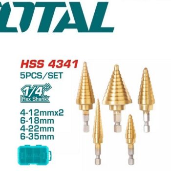 Step Drill Bit Set 5 pcs - Total TACSD2051